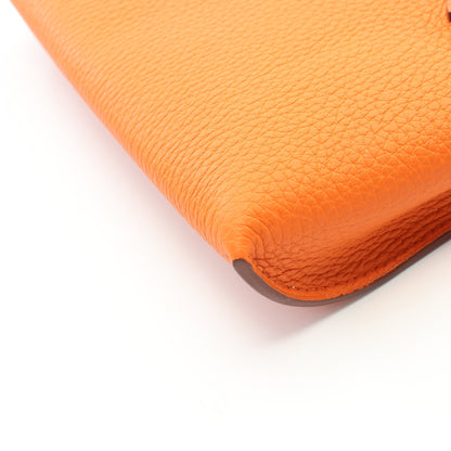 ヴィド ポッシュ ショルダーバッグ トゴ オレンジ シルバー金具 B刻印 エルメス