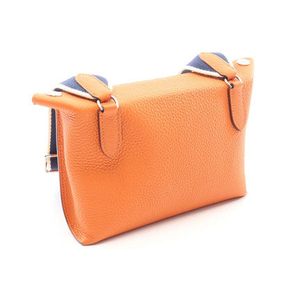 ヴィド ポッシュ ショルダーバッグ トゴ オレンジ シルバー金具 B刻印 エルメス