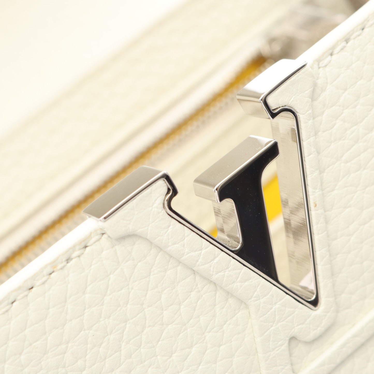 LV × YK カプシーヌBB ペインティッドドット 草間彌生 2WAY ハンドバッグ レザー ホワイト マルチカラー ルイヴィトン