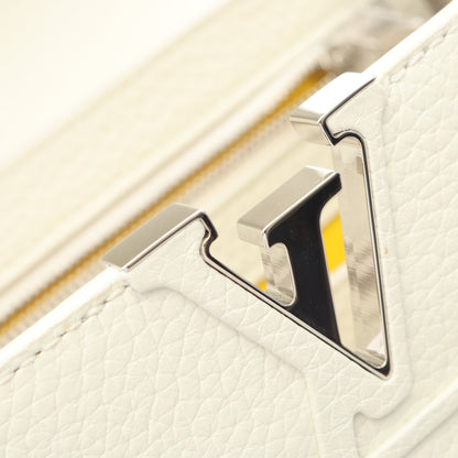 LV × YK カプシーヌBB ペインティッドドット 草間彌生 2WAY ハンドバッグ レザー ホワイト マルチカラー ルイヴィトン