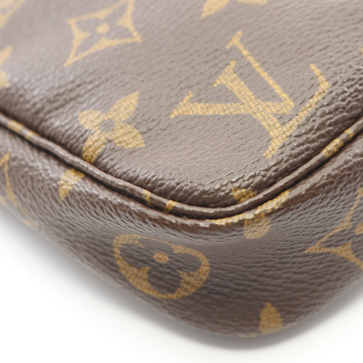 ポシェットアクセソワール モノグラム ハンドバッグ PVC レザー ブラウン ルイヴィトン バッグ LOUIS VUITTON