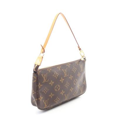 ポシェットアクセソワール モノグラム ハンドバッグ PVC レザー ブラウン ルイヴィトン バッグ LOUIS VUITTON