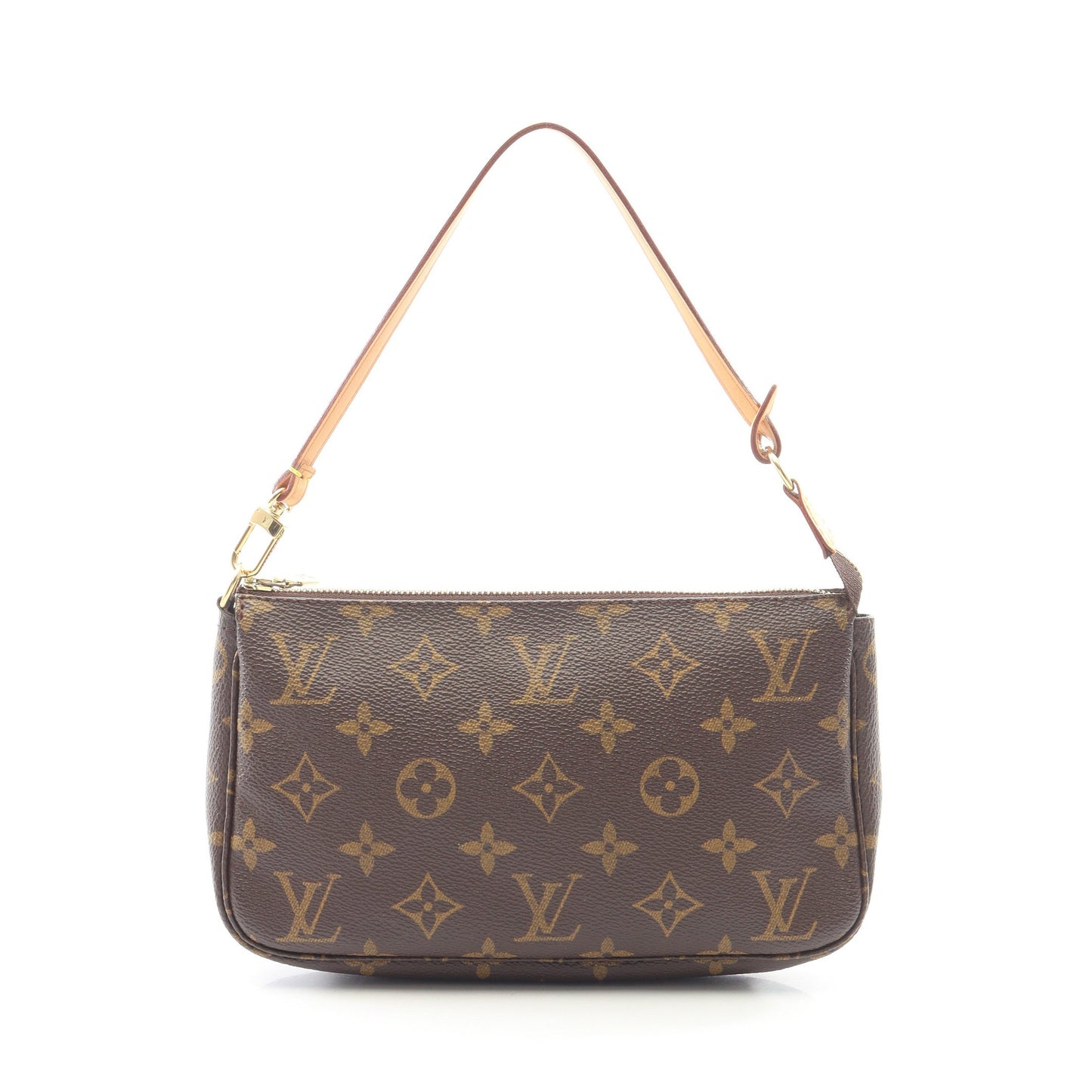 ポシェットアクセソワール モノグラム ハンドバッグ PVC レザー ブラウン ルイヴィトン バッグ LOUIS VUITTON