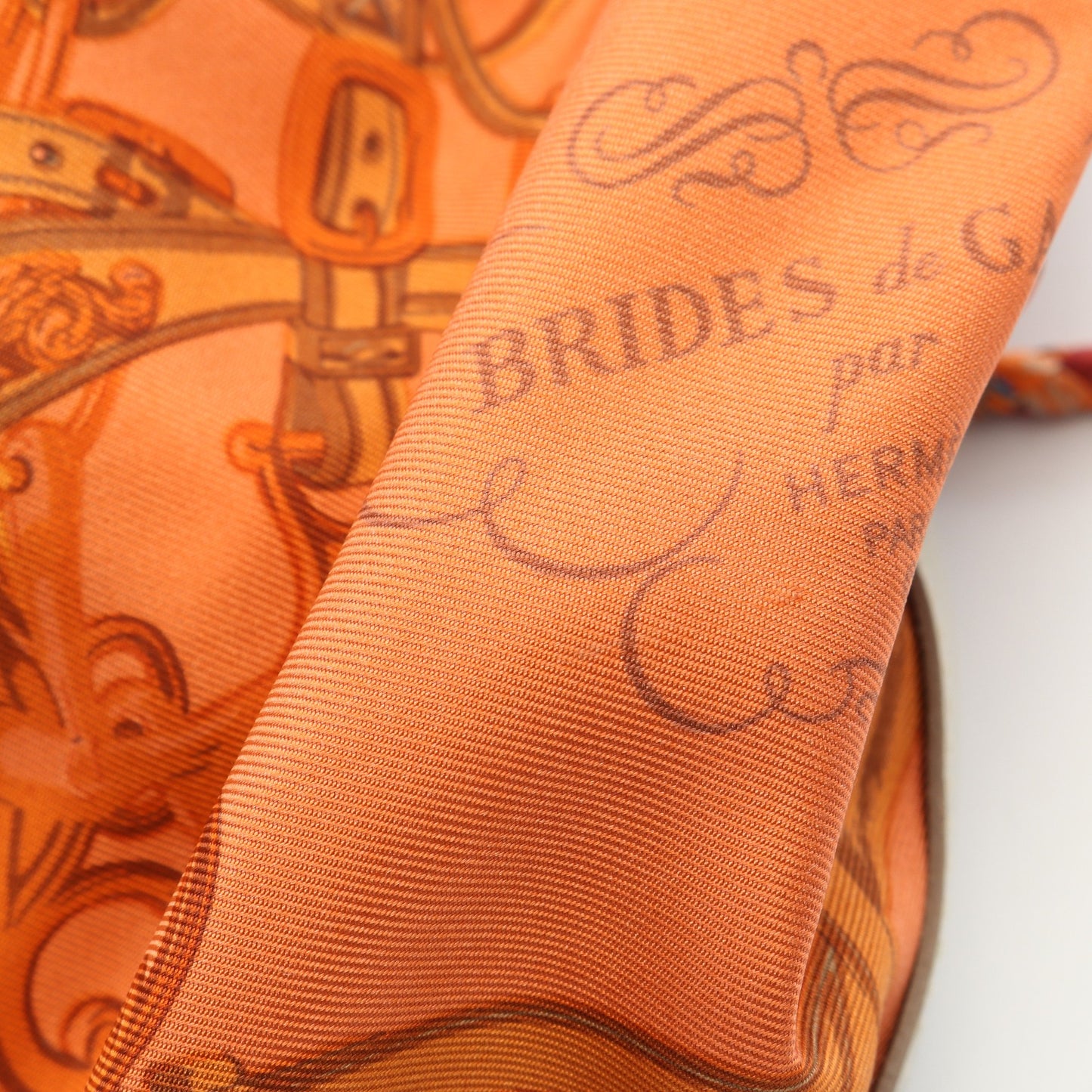 ソワクール22 BRIDES de GALA ショルダーバッグ シルク エバーカラー オレンジ マルチカラー シルバー金具 □Q刻印 エルメス