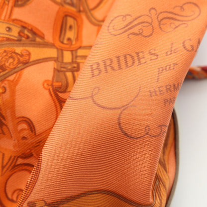 ソワクール22 BRIDES de GALA ショルダーバッグ シルク エバーカラー オレンジ マルチカラー シルバー金具 □Q刻印 エルメス