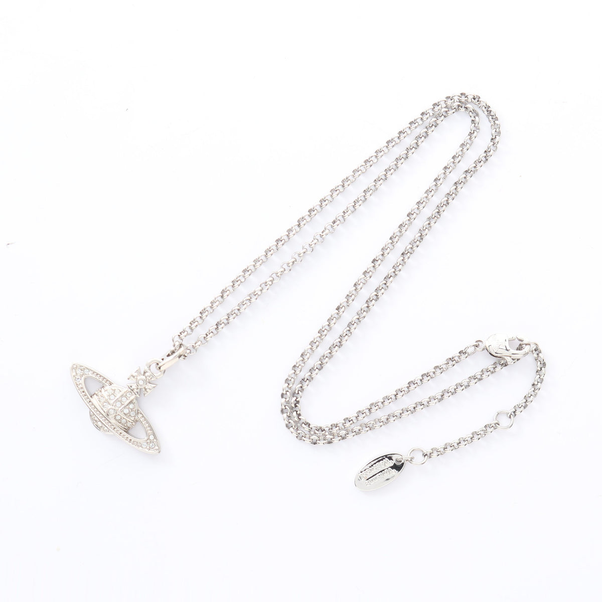 ミニ バス レリーフ ネックレス ラインストーン シルバー クリア ヴィヴィアンウエストウッド アクセサリー Vivienne Westwood