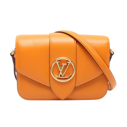 LV PONT 9 LVポンヌフ サマーゴールド ショルダーバッグ レザー オレンジ ルイヴィトン