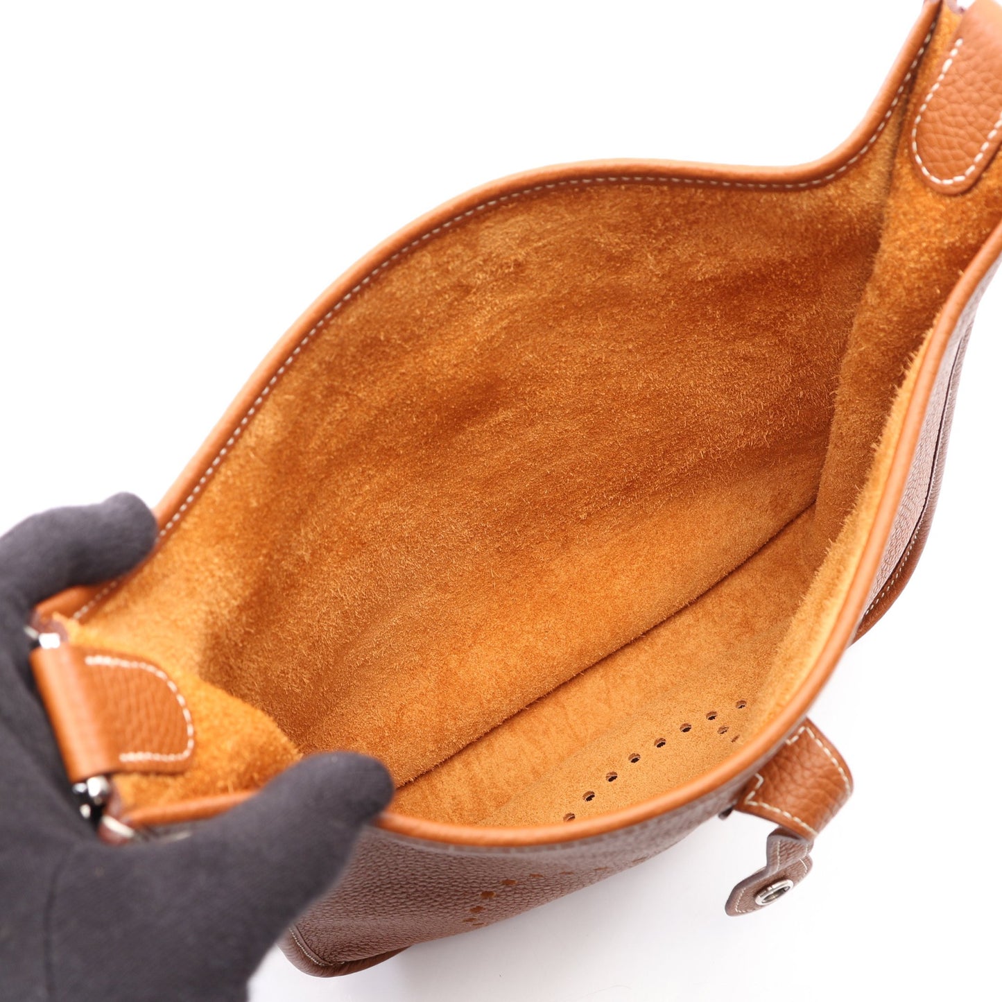 エヴリン 3 トロワ PM ゴールド ショルダーバッグ トリヨンクレマンス ブラウン シルバー金具 Z刻印 エルメス