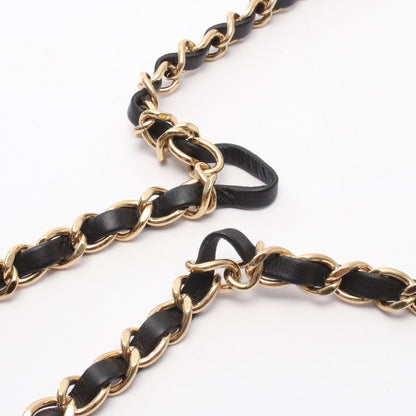 トップハンドル マトラッセ 2WAY チェーンショルダーバッグ ラムスキン ブラック ゴールド金具 シャネル