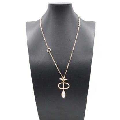 シェーヌダンクル ヴェルソ GM ネックレス ダイヤ セラミック ネックレス K18PG セラミック ダイヤモンド ピンクゴールド ブラック ホワイト クリア エルメス