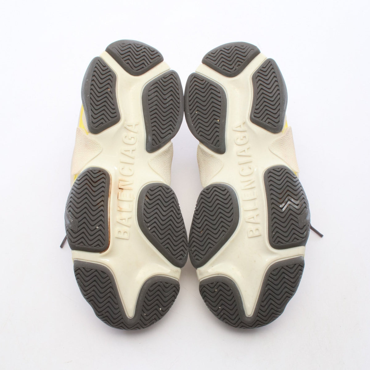 Triple S Trainer トリプル S トレーナー スニーカー ファブリック スエード レザー ライトグレー ライトブルー イエロー バレンシアガ