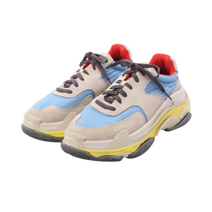 Triple S Trainer トリプル S トレーナー スニーカー ファブリック スエード レザー ライトグレー ライトブルー イエロー バレンシアガ