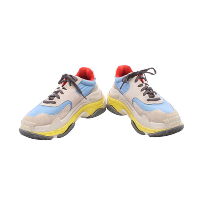 Triple S Trainer トリプル S トレーナー スニーカー ファブリック スエード レザー ライトグレー ライトブルー イエロー バレンシアガ