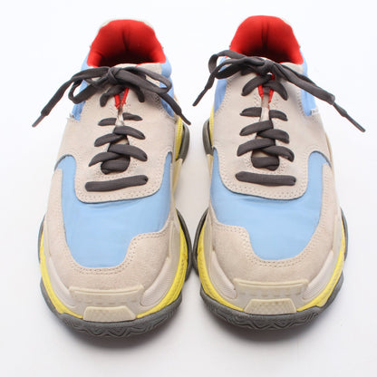 Triple S Trainer トリプル S トレーナー スニーカー ファブリック スエード レザー ライトグレー ライトブルー イエロー バレンシアガ