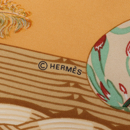 カレ90 COUVEE D'HERMES スカーフ シルク ブラウン マルチカラー エルメス 財布・小物 HERMES