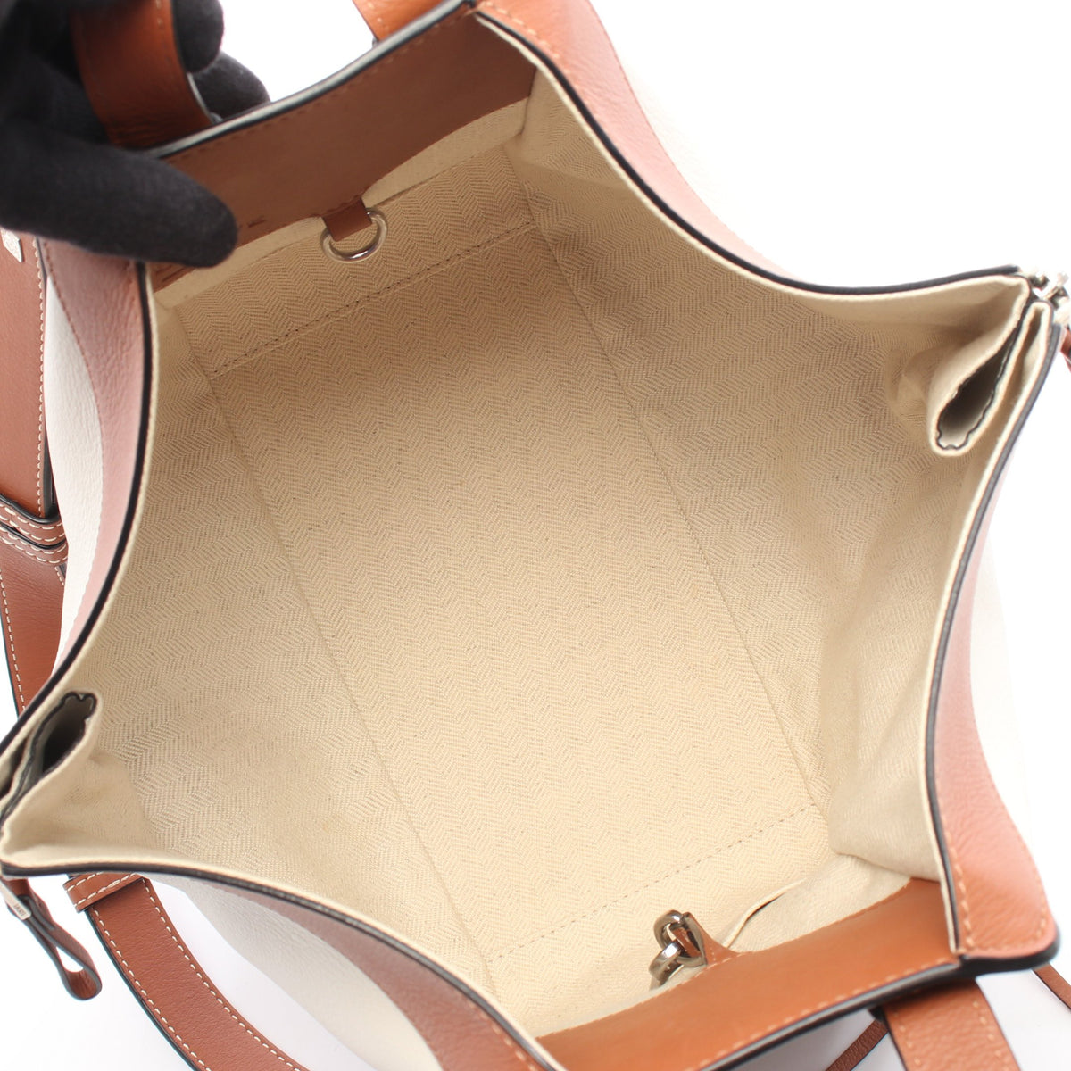 HAMMOCK SMALL ハンモック スモール 2WAY ハンドバッグ レザー ホワイト ブラウン ロエベ
