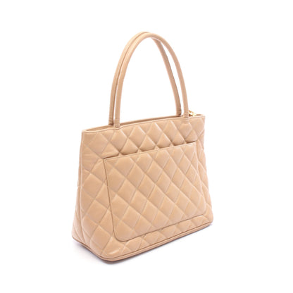 復刻トート ハンドバッグ トートバッグ キャビアスキン ベージュ ゴールド金具 シャネル バッグ CHANEL