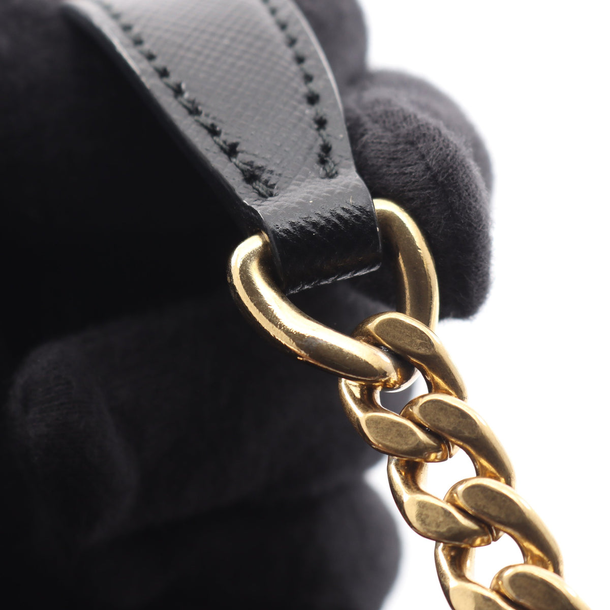 SAFFIANO 1 チェーンショルダーバッグ サフィアーノレザー ブラック プラダ