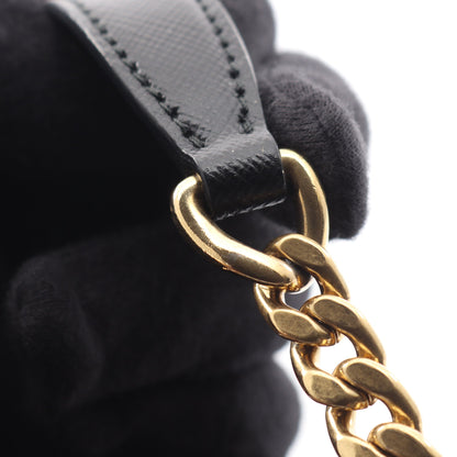 SAFFIANO 1 チェーンショルダーバッグ サフィアーノレザー ブラック プラダ