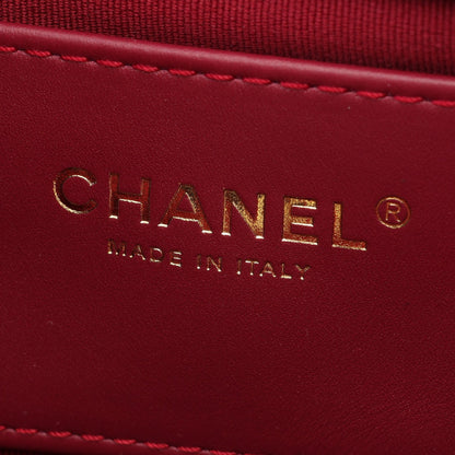 マトラッセ スモールフラップ チェーンショルダーバッグ ラムスキン ブラック ゴールド金具 シャネル