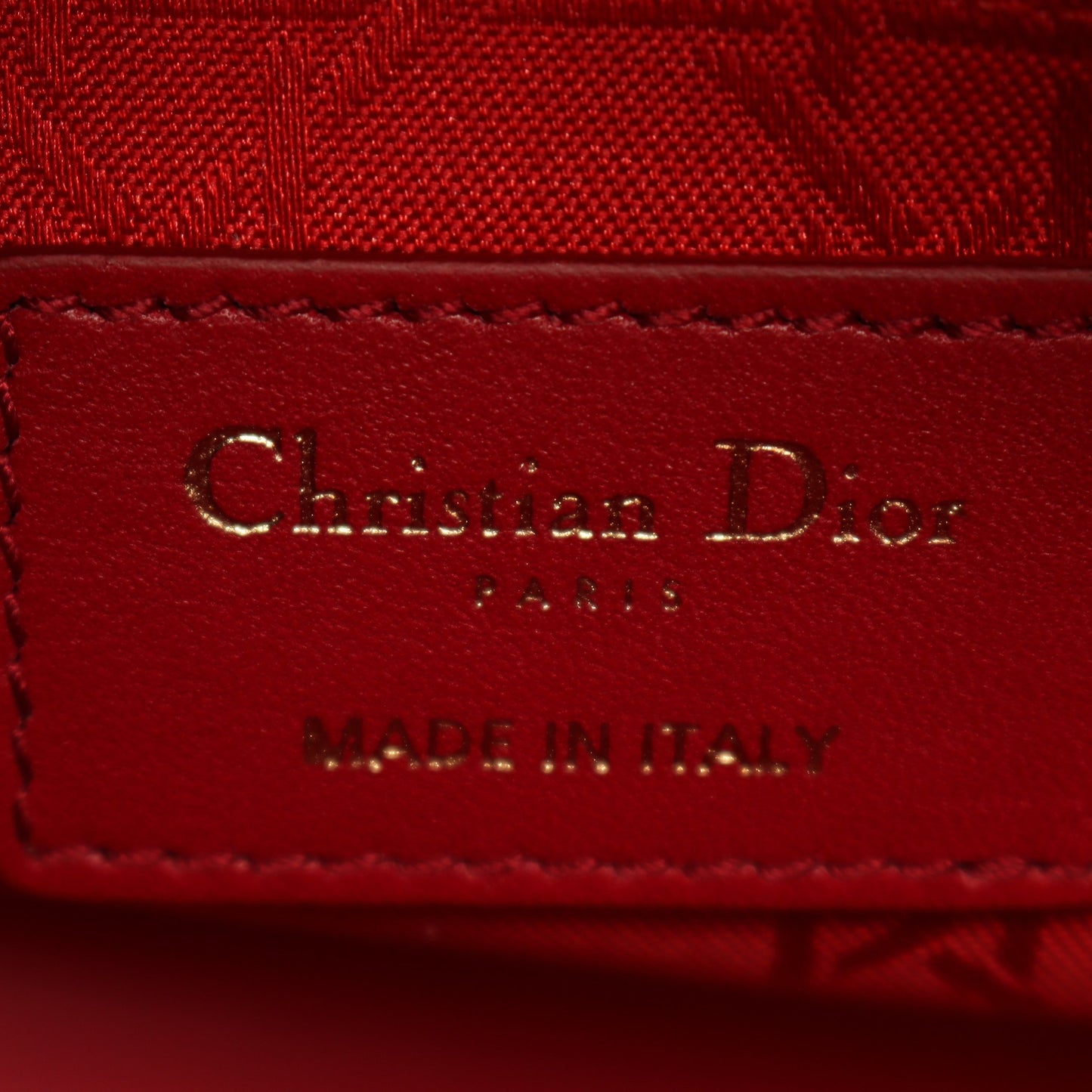 LADY DIOR MY ABCDIOR レディディオール スモール カナージュ 2WAY ハンドバッグ レザー レッド クリスチャンディオール