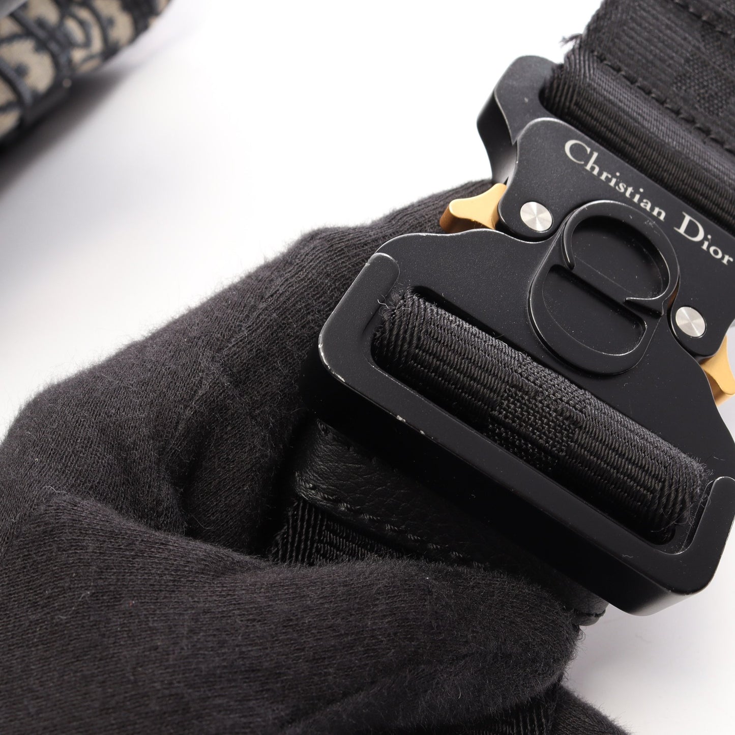 LINGOT26 ランゴ オブリーク 2WAY ハンドバッグ キャンバス レザー ベージュ ネイビー クリスチャンディオール