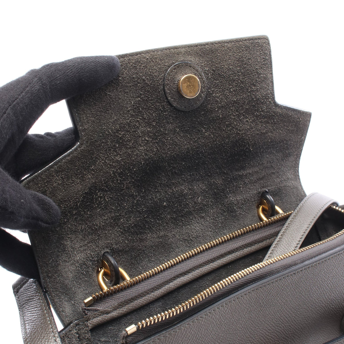BELT BAG MICRO ベルトバッグ マイクロ 2WAY ハンドバッグ レザー グレー セリーヌ