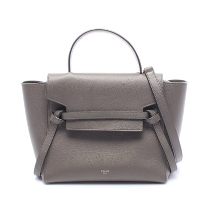 BELT BAG MICRO ベルトバッグ マイクロ 2WAY ハンドバッグ レザー グレー セリーヌ
