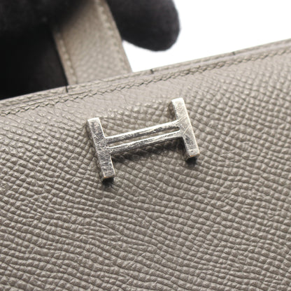 ベアンスフレ グリメイヤー 二つ折り長財布 ヴォーエプソン グレー シルバー金具 U刻印 エルメス