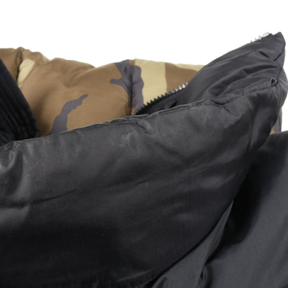 NOVELTY NUPTSE JACKET カモフラージュ フード付き ダウンジャケット ナイロン カーキグリーン ブラック ザノースフェイス