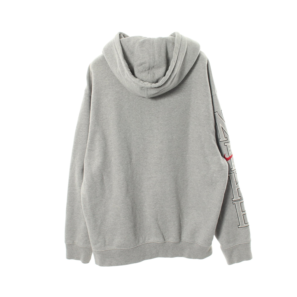 Supreme × NIKE アームロゴ刺繍 プルオーバーパーカー コットン グレー シュプリーム