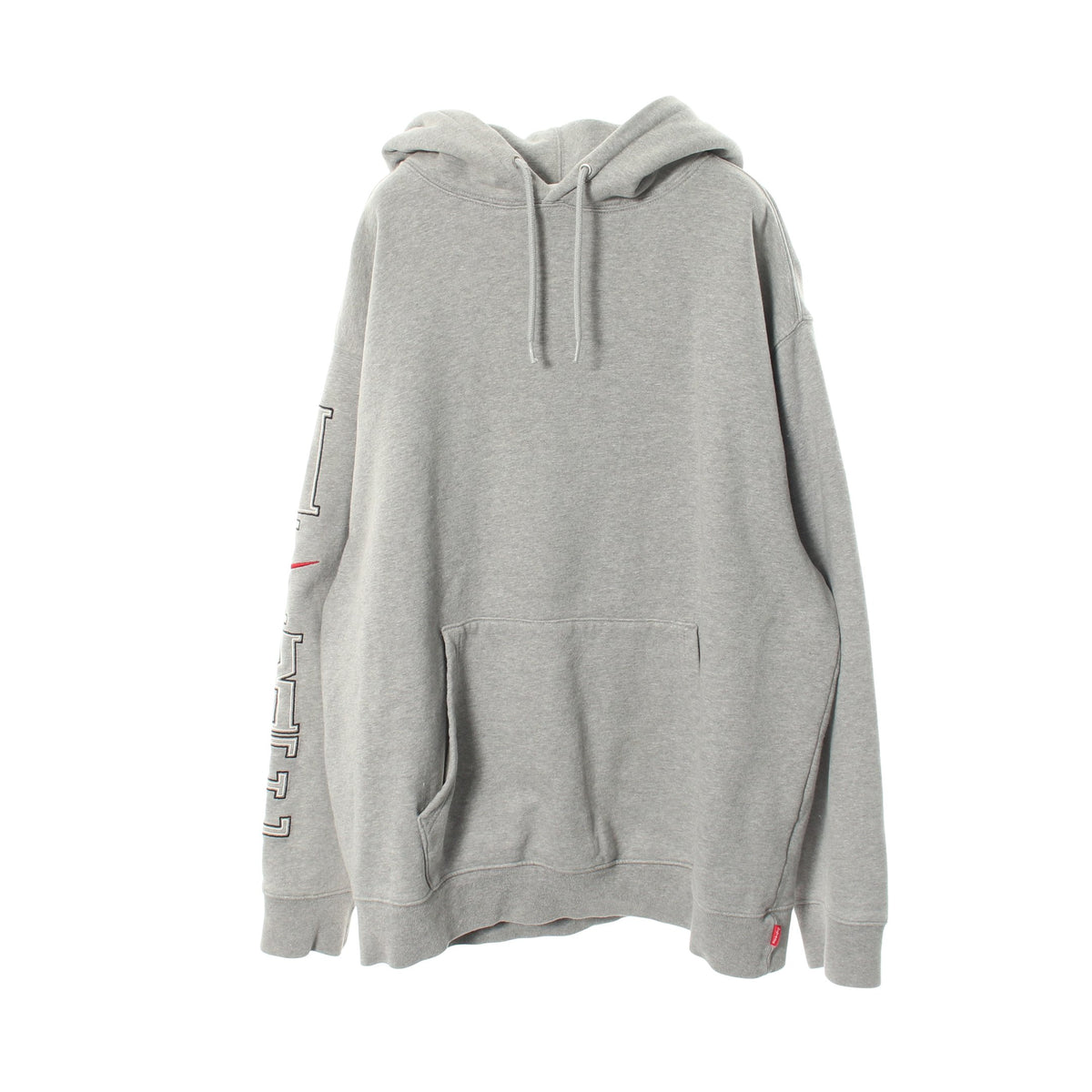 Supreme × NIKE アームロゴ刺繍 プルオーバーパーカー コットン グレー シュプリーム
