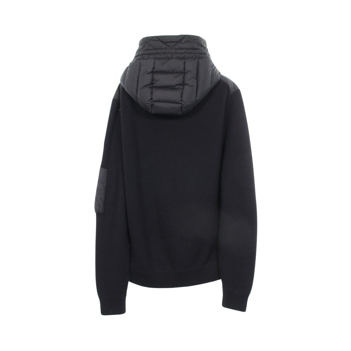 MAGLIONE カーディガン 切替 フード付き ダウンジャケット ナイロン ウール ネイビー モンクレール
