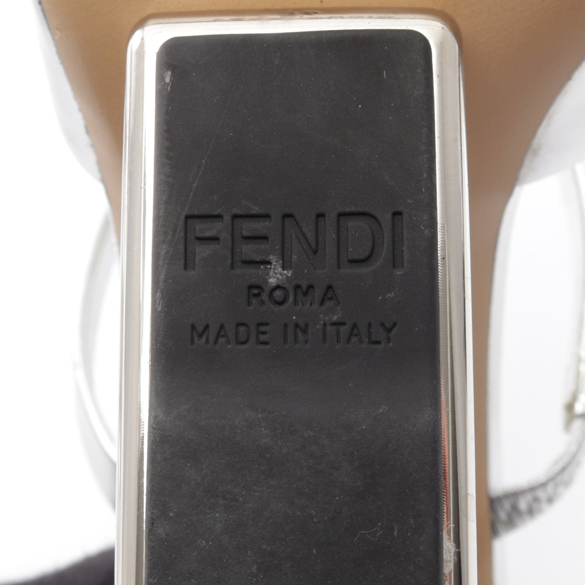 FENDI FIRST サンダル レザー シルバー フェンディ