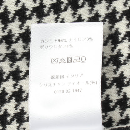 千鳥格子 ベスト カシミヤ ブラック オフホワイト クリスチャンディオール