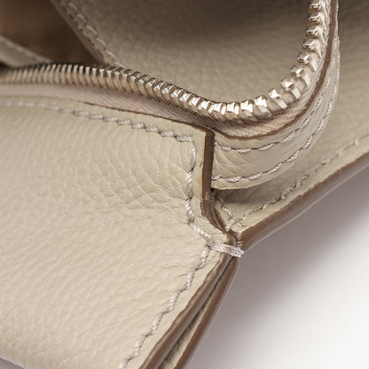 NOTE SHOPPING DUE MANICI ZIP ハンドバッグ トートバッグ レザー グレーベージュ トッズ