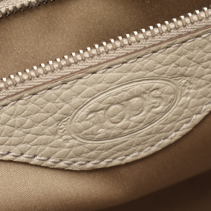 NOTE SHOPPING DUE MANICI ZIP ハンドバッグ トートバッグ レザー グレーベージュ トッズ