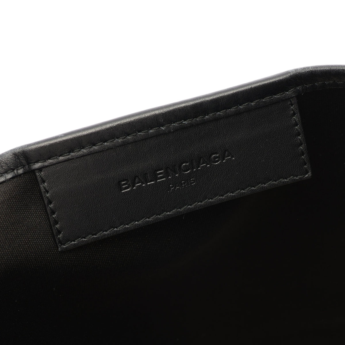 NAVY CABAS S ネイビーカバ ハンドバッグ トートバッグ キャンバス レザー アイボリー ブラック バレンシアガ
