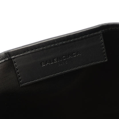 NAVY CABAS S ネイビーカバ ハンドバッグ トートバッグ キャンバス レザー アイボリー ブラック バレンシアガ