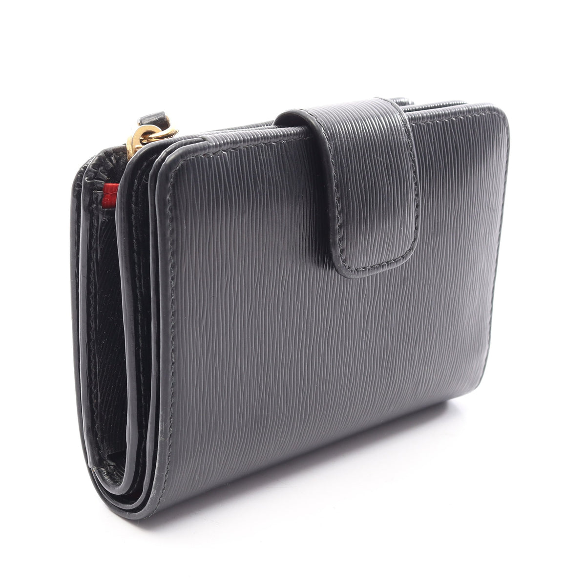 SAFFIANO TRIANG 二つ折り財布 サフィアーノレザー ブラック プラダ