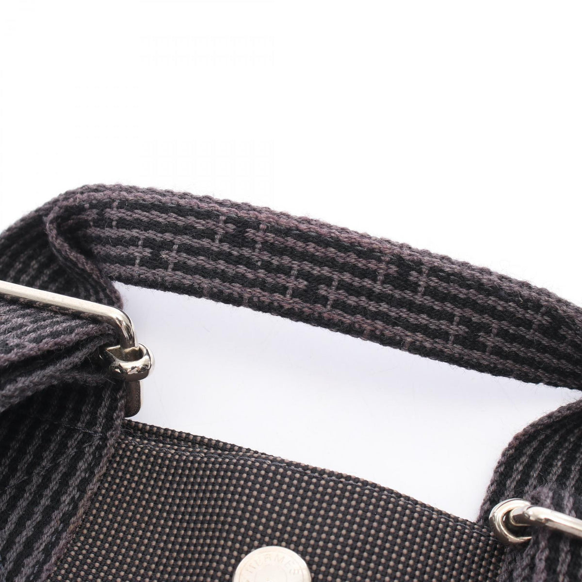 エールライン アドPM バックパック リュックサック ナイロンキャンバス グレー シルバー金具 エルメス