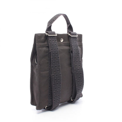エールライン アドPM バックパック リュックサック ナイロンキャンバス グレー シルバー金具 エルメス