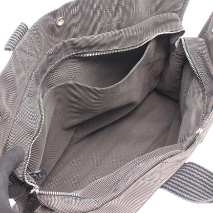 エールラインMM ハンドバッグ トートバッグ ナイロンキャンバス グレー シルバー金具 エルメス