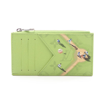 コインカード ホルダー モノグラム ベースボールグリーン カードケース 日本限定 コインケース PVC レザー イエローグリーン ルイヴィトン