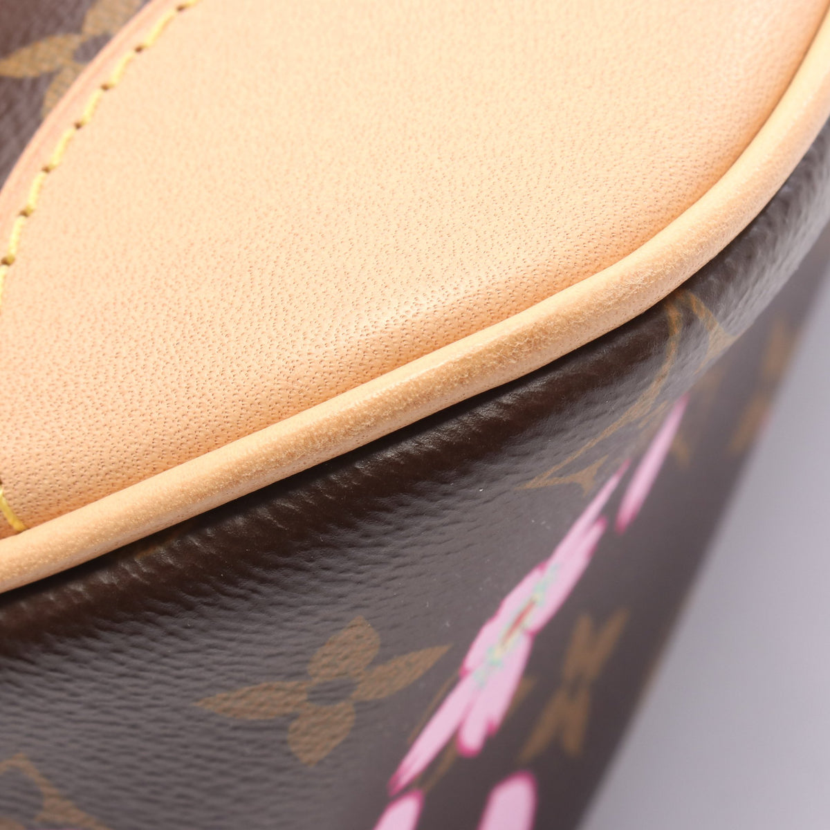 LOUIS VUITTON × 村上隆 ブーローニュ PM モノグラム サクラブラウン チェーンハンドバッグ PVC レザー ブラウン マルチカラー ルイヴィトン