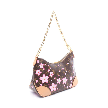 LOUIS VUITTON × 村上隆 ブーローニュ PM モノグラム サクラブラウン チェーンハンドバッグ PVC レザー ブラウン マルチカラー ルイヴィトン