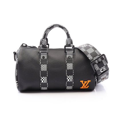 シティ キーポル XS ダミエディストーテッド 2WAY ハンドバッグ レザー PVC ブラック ルイヴィトン