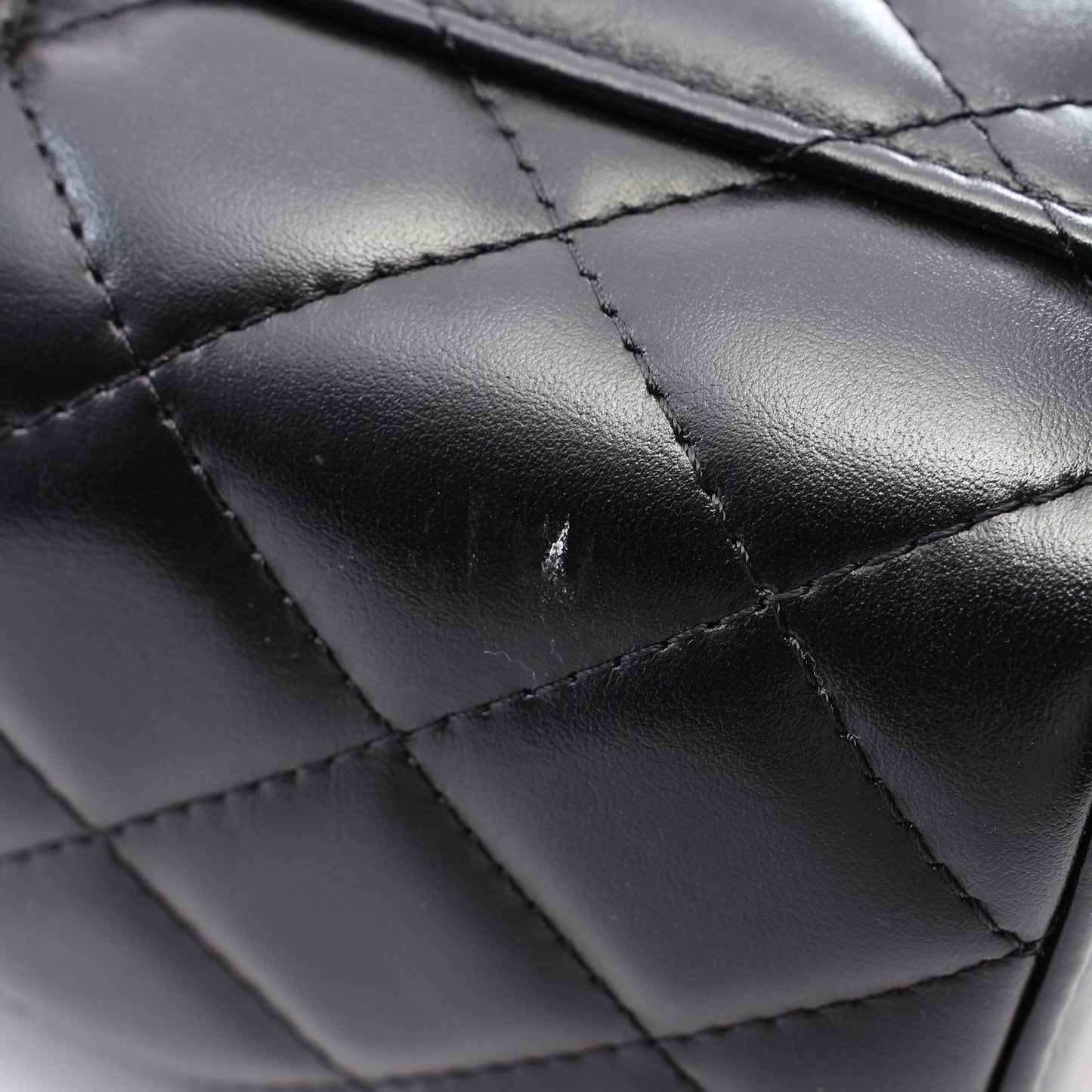 マトラッセ バニティバッグ 2WAY チェーンショルダーバッグ レザー ブラック ゴールド金具 シャネル