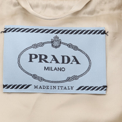 KID MOHAIR BOMBER JACKET パッチデザイン ボンバージャケット モヘヤ ウール オフホワイト ブラック プラダ