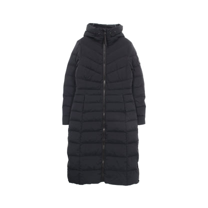 Clair Long Coat クレア フード付き ロング ダウンコート ナイロン ブラック カナダグース